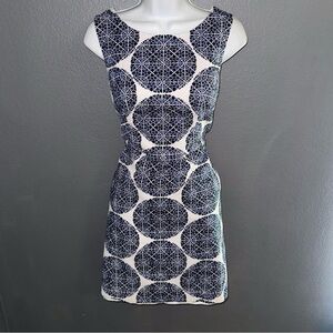 The Limited White & Blue Cotton Sleeveless Mini Dress Womens Small 6